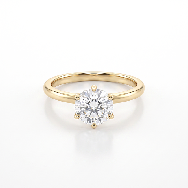 Gouden ring met briljant Swarovski-steen