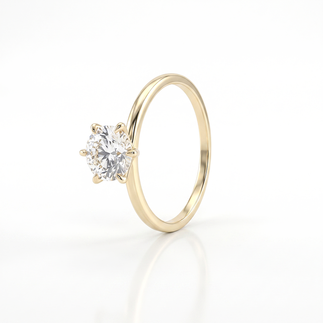 Gouden ring met briljant Swarovski-steen