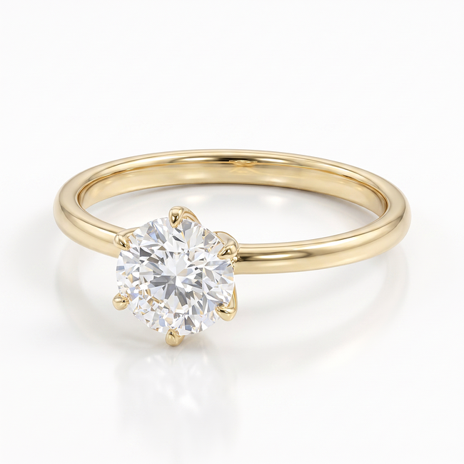 Gouden ring met briljant Swarovski-steen