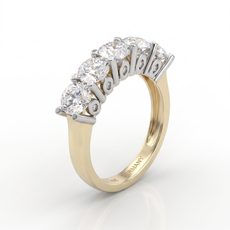 Gouden Rijring met Swarovski