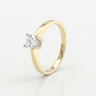 Gouden Moderne Solitair Ring
