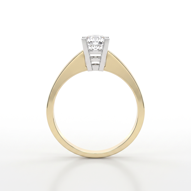 Strakke gouden ring met Swarovski-steen