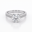Witgouden ring met solitaire Swarovski-steen en open design