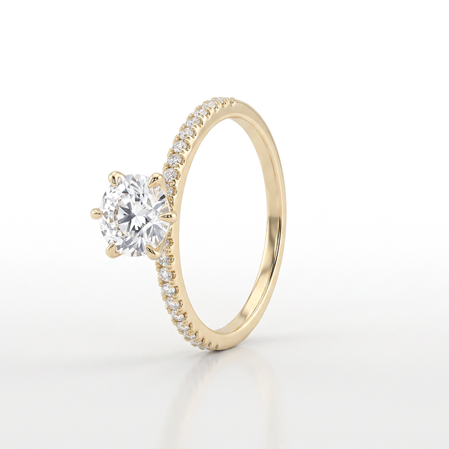 Luxe Gouden Solitair Ring met Swarovski Steen