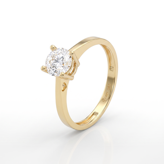 Gouden Solitair Ring Swarovski