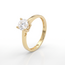 Gouden ring met Swarovski in vierpoots zetting