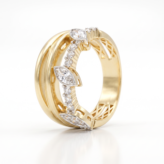Gouden Ring met Marquise Zirkonia