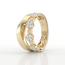 Gouden ring met fonkelende zirkonia stenen