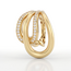 Gouden ring met golvend design en zirkonia