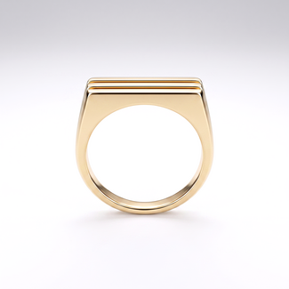 Strakke Design Ring Geelgoud