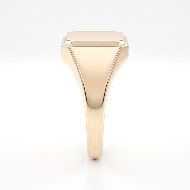Gouden zegelring met modern design