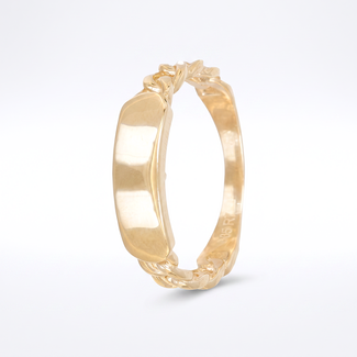 Graveer Ring met Schakel Design