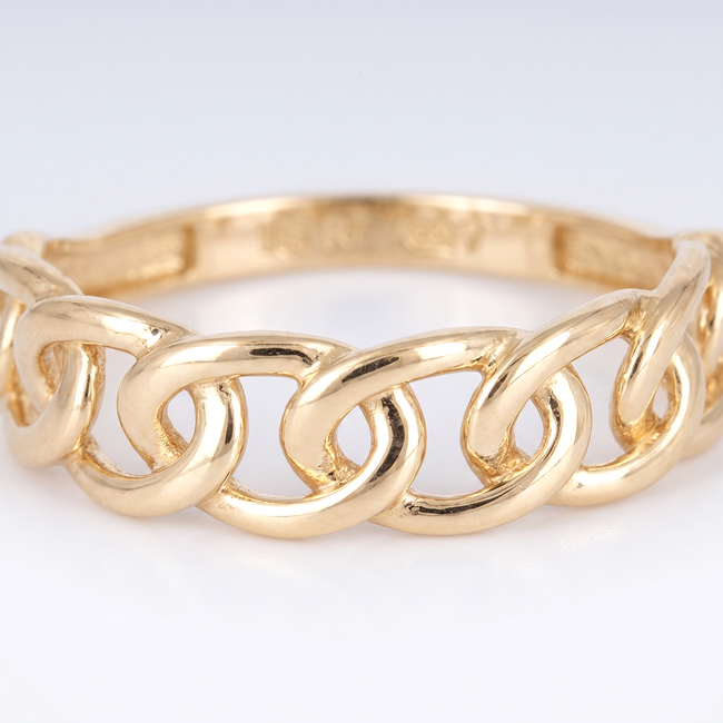 Gouden Gourmet Schakel Ring