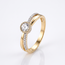Luxe gouden Ring met Centrale Zirkonia Steen