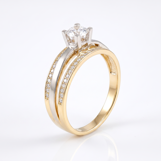 Elegante Solitaire Ring met Zirkonia