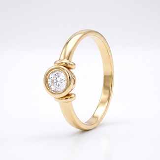 Fijne Ring met Zirkonia Steen