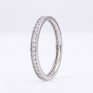 Fijne Eternity Ring Witgoud