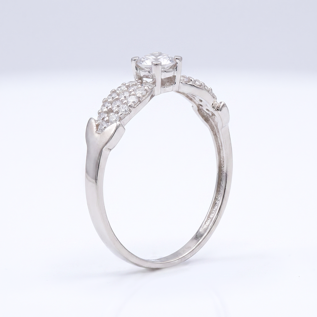 Witgouden Ring met Zirkonia