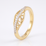 Elegante gouden Opengewerkte Ring met Zirkonia