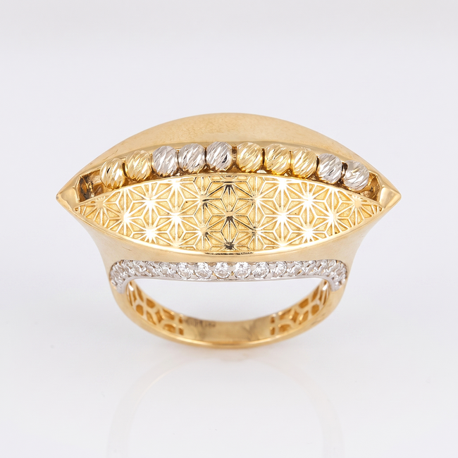 Luxe Design Ring met Gegraveerde Details