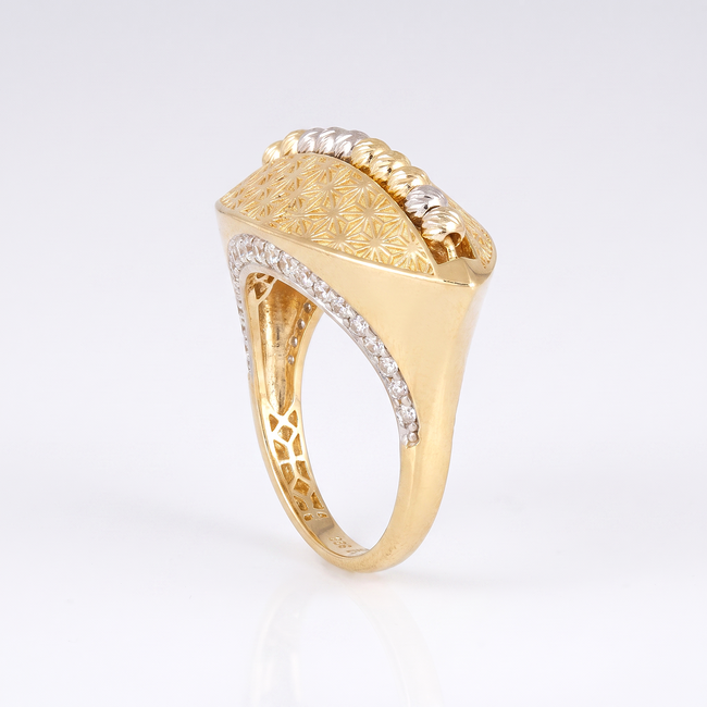 Luxe Design Ring met Gegraveerde Details