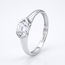 Elegante Solitaire Ring Witgoudkleur