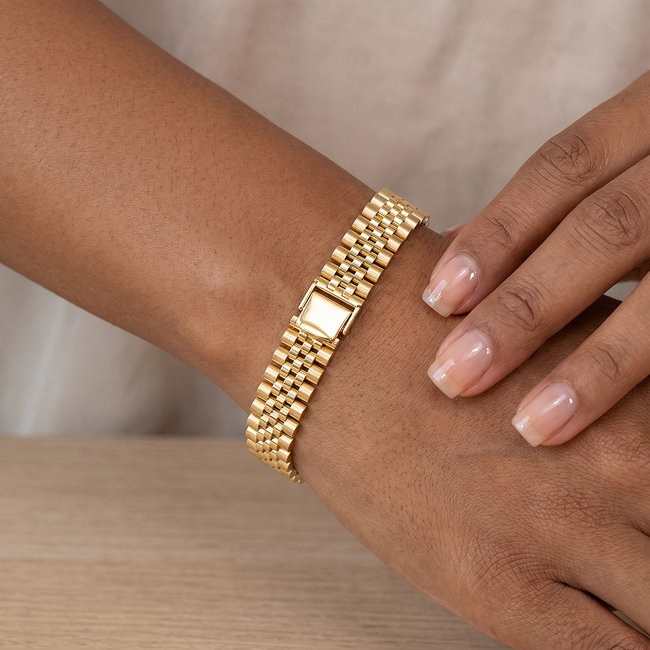 18 Karaat Gouden Armband met Cilinderschakels