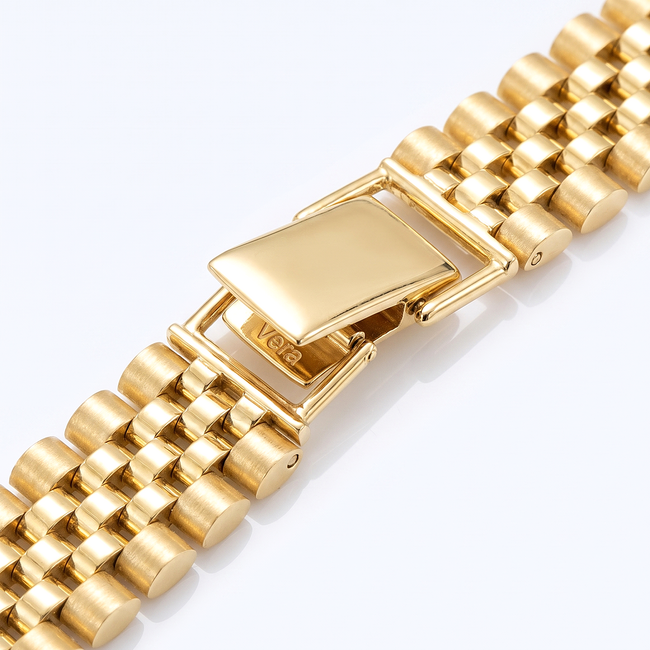 18 Karaat Gouden Armband met Cilinderschakels