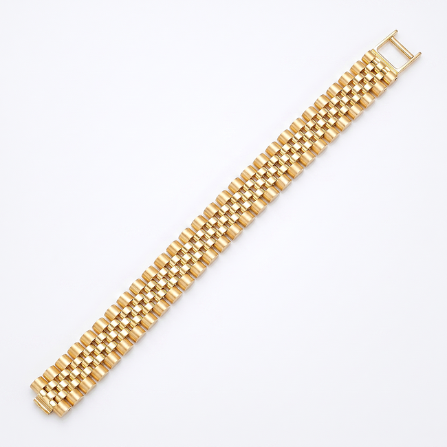 18 Karaat Gouden Armband met Cilinderschakels