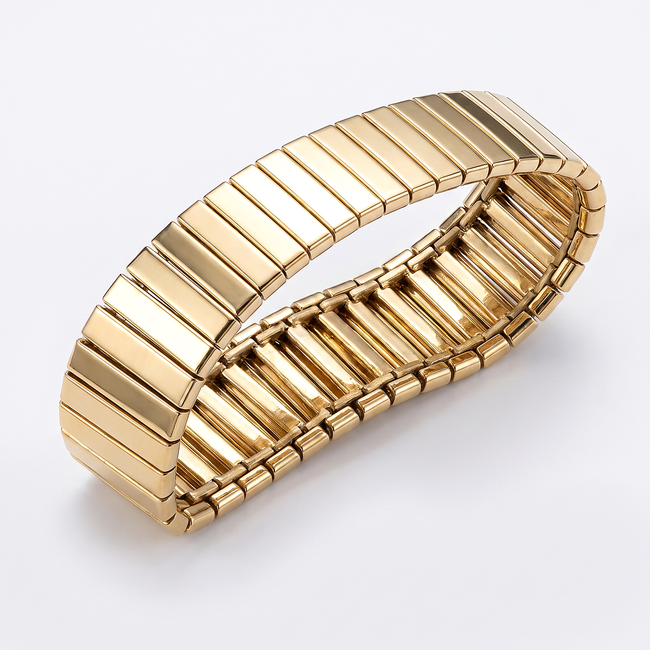 18 Karaat Gouden Stretch Armband