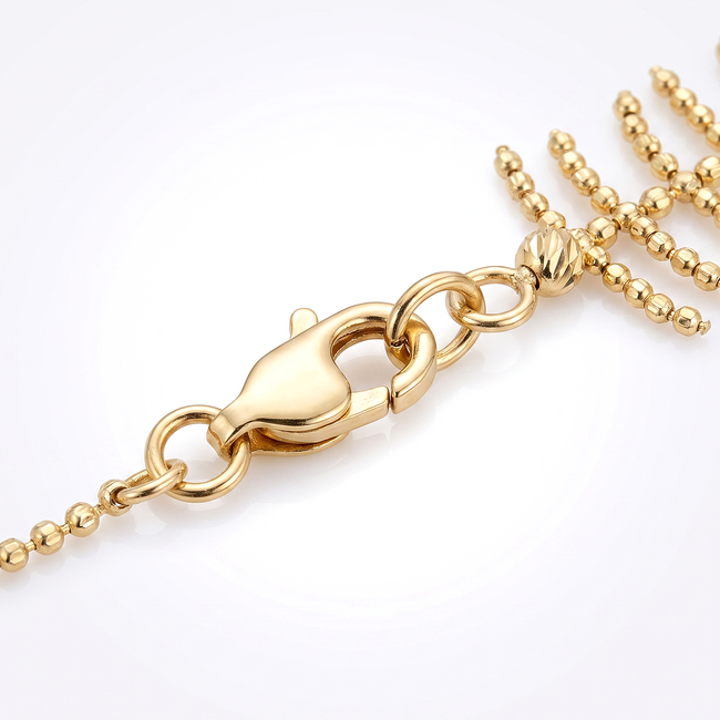 18k Gouden Armband met Bolletjes en Takjes
