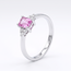Witgouden ring 14 karaat met roze saffier 0.60 ct