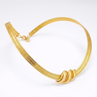 Luxe Hasır Ketting met Gedraaid Detail