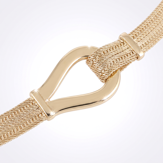 14k gouden Hasır ketting met druppelsluiting