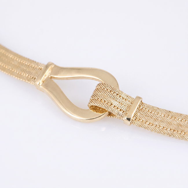14k gouden Hasır ketting met druppelsluiting