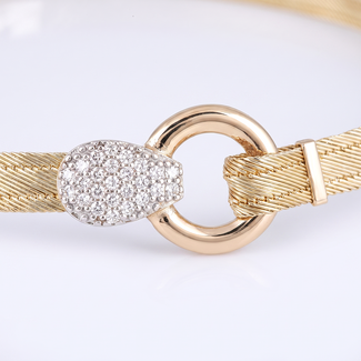 Hasır Ketting met Pavé Detail