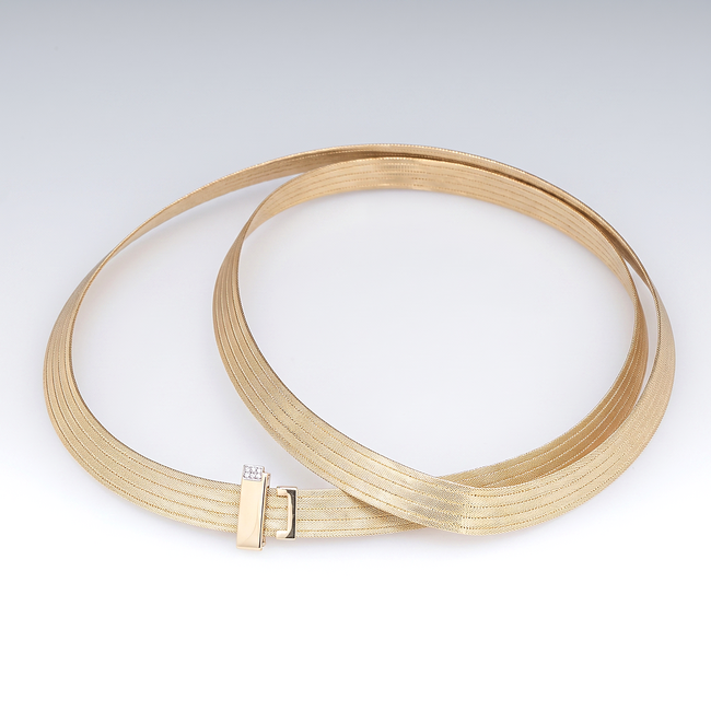 14 karaat Hasır choker collier met diamant