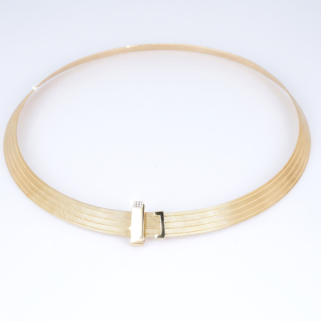 14 karaat Hasır choker collier met diamant