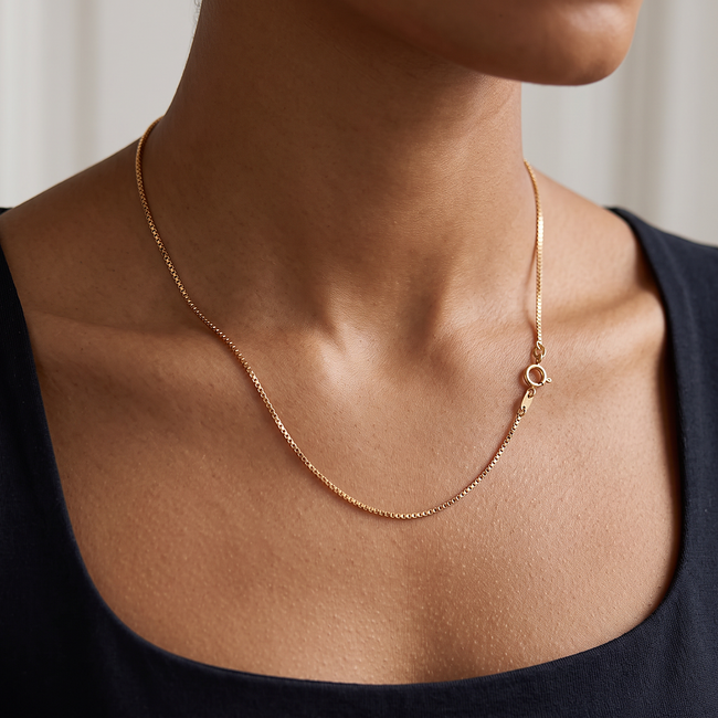18k roodgouden venetiaanse ketting 44,5 cm