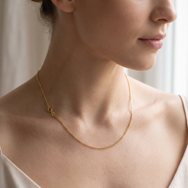18 karaat fijne Gouden Schakelketting