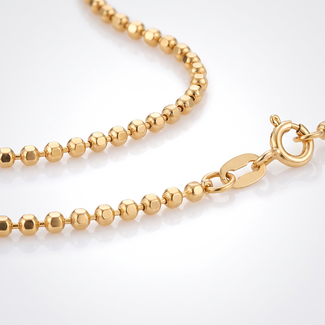 Fijne Gouden Bolletjesketting