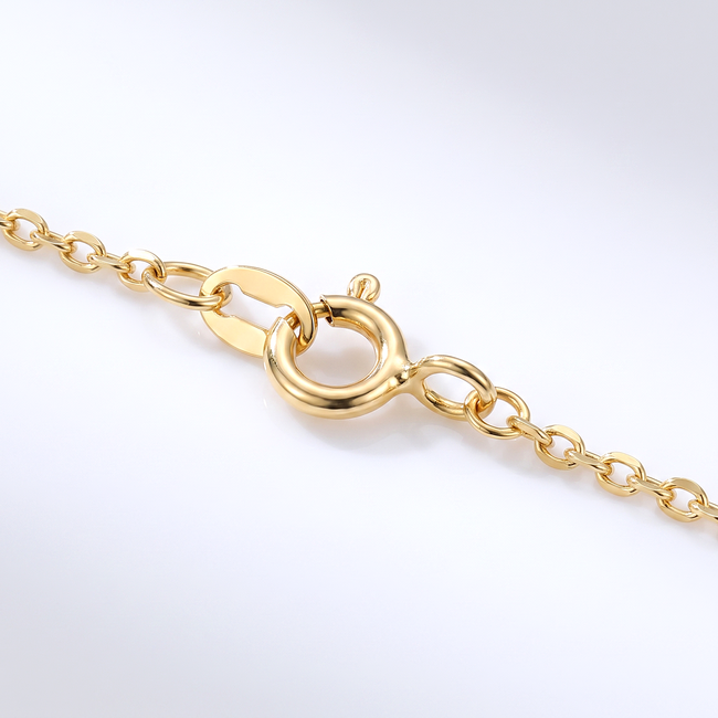 Fijne 18 karaat geelgouden schakelketting 54,5 cm
