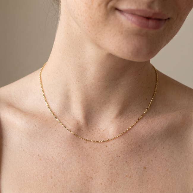 Fijne 18 Karaat Geelgouden Schakelketting