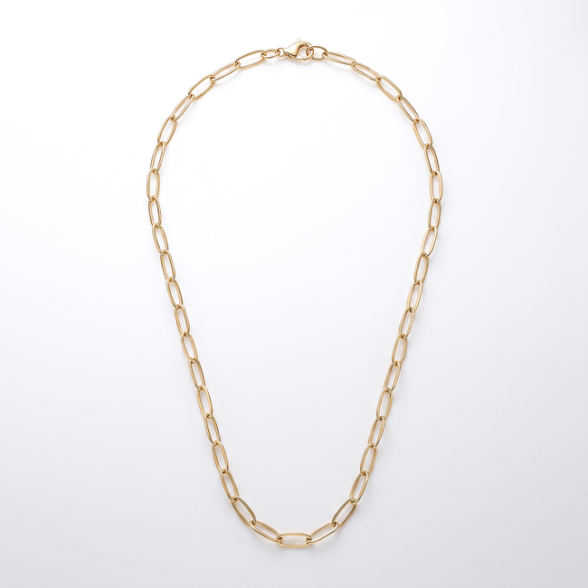 18 Karaat Gouden Luxe Ovale Schakel Ketting