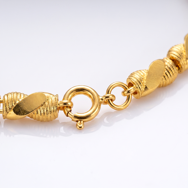 22k roodgouden fantasie ketting 47 cm