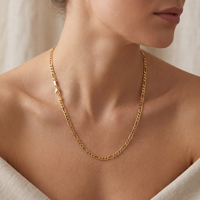 Geelgouden Fantasie Schakelketting