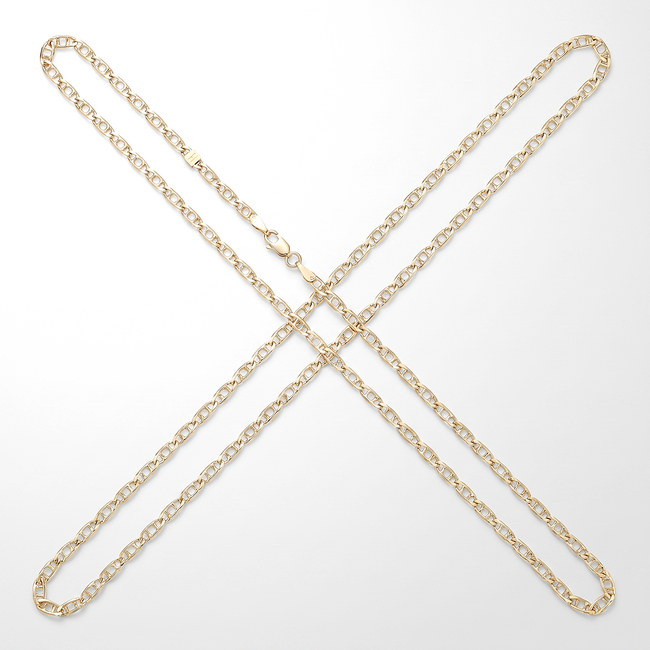 14k geelgouden mariner ketting 55 cm
