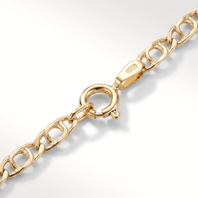 14k geelgouden mariner ketting 55 cm