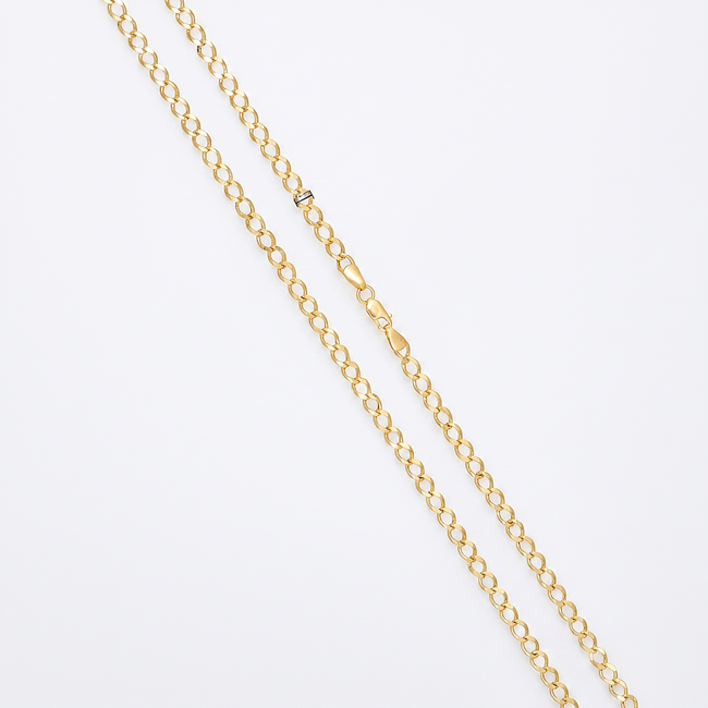 14k geelgouden jasseron ketting 60 cm