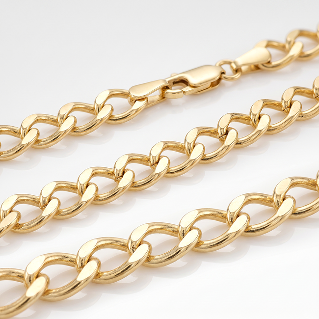 14k geelgouden jasseron ketting 60 cm
